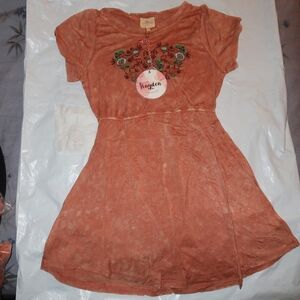 Hayden Orange Kids Casual Dress